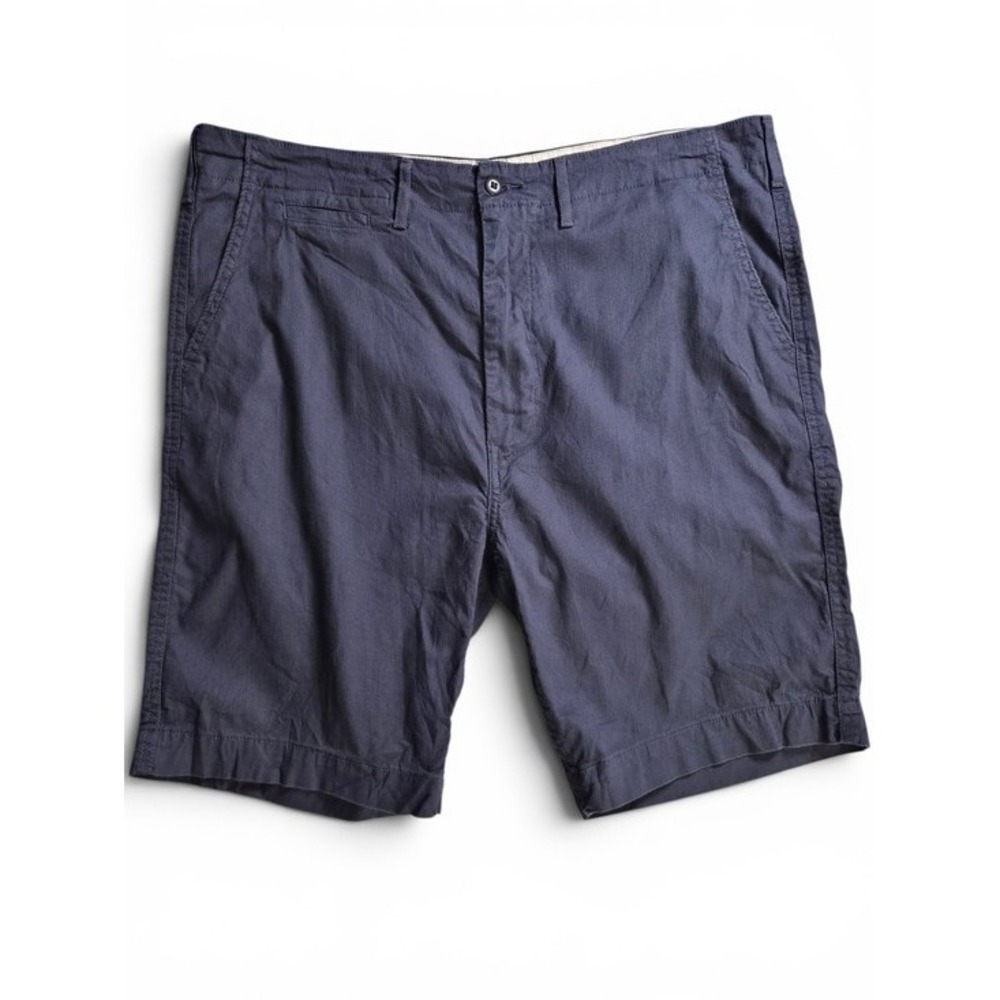 Levi Strauss Men's Chino Shorts 38 Navy Blue Cotton Stretch Flat Front Casual